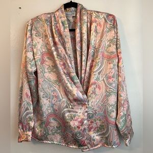 Vintage paisley jacket blouse